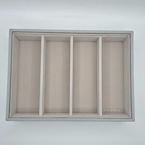 Stackers Classic 4-Section Glasses Jewelry Accessories Organizer Tray Taupe